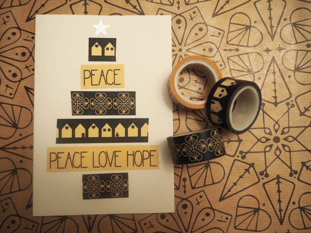 Weihnachtskarte mit Washi-Tape