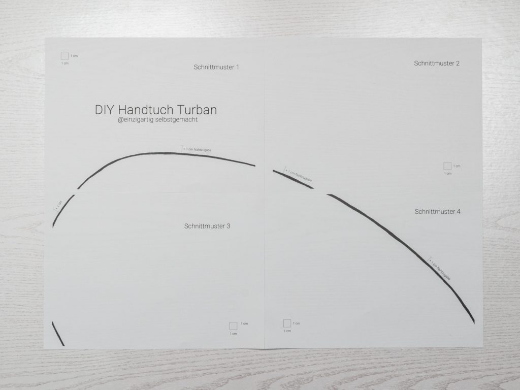 Schnittmuster ausdrucken